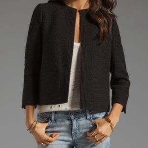 Vince Black Blazer‎ Cropped Open Front